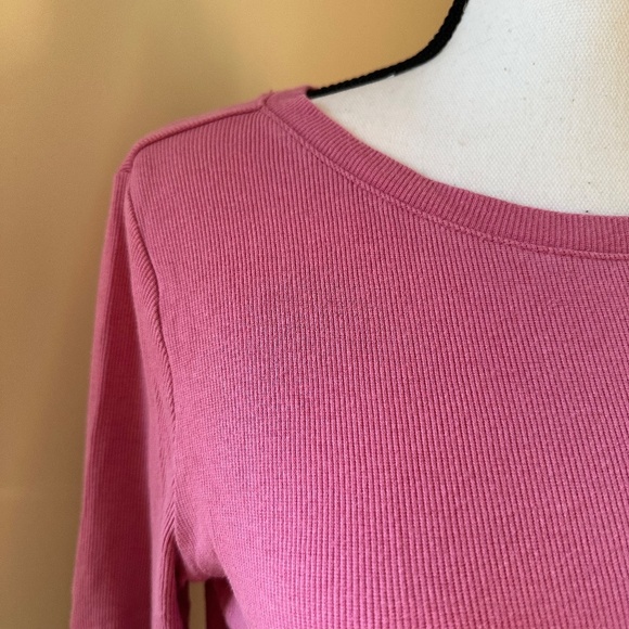 *TIME AND TRU* Pink Fashion Long Sleeve Top Size Medium (8-10) - Picture 3 of 8